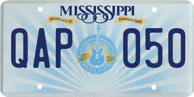 MS license plate QAP050