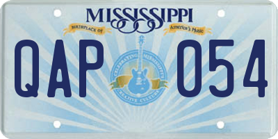 MS license plate QAP054