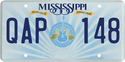 MS license plate QAP148