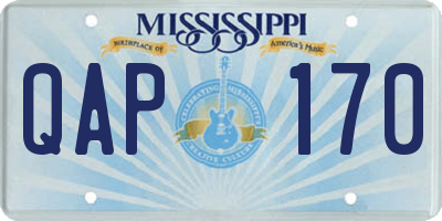 MS license plate QAP170