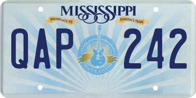 MS license plate QAP242