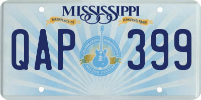 MS license plate QAP399