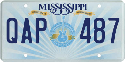 MS license plate QAP487