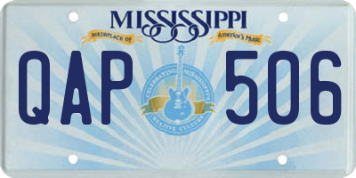 MS license plate QAP506