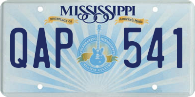 MS license plate QAP541