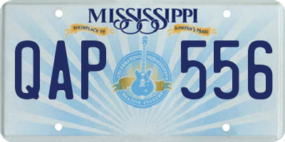 MS license plate QAP556