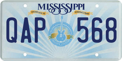 MS license plate QAP568
