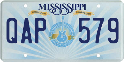 MS license plate QAP579