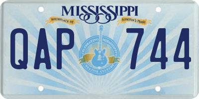 MS license plate QAP744