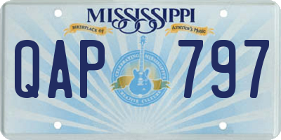 MS license plate QAP797