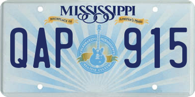 MS license plate QAP915