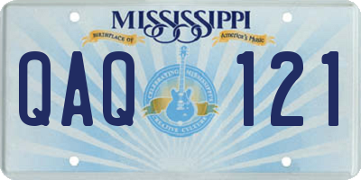 MS license plate QAQ121