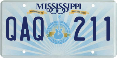 MS license plate QAQ211