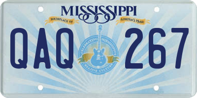 MS license plate QAQ267