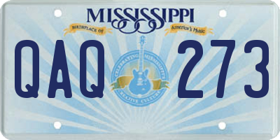MS license plate QAQ273