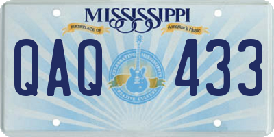 MS license plate QAQ433