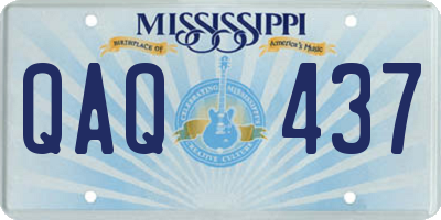 MS license plate QAQ437