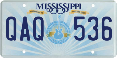 MS license plate QAQ536