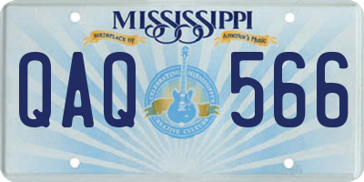 MS license plate QAQ566