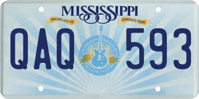 MS license plate QAQ593