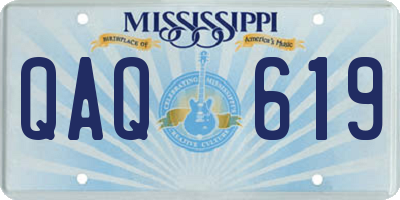 MS license plate QAQ619