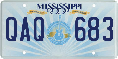 MS license plate QAQ683