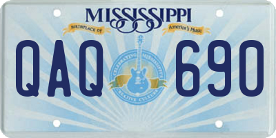 MS license plate QAQ690