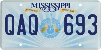 MS license plate QAQ693