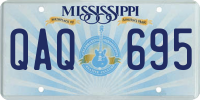 MS license plate QAQ695