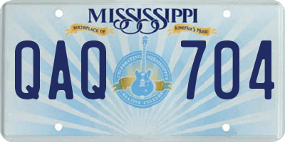 MS license plate QAQ704
