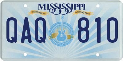 MS license plate QAQ810
