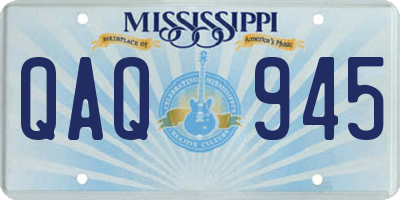 MS license plate QAQ945