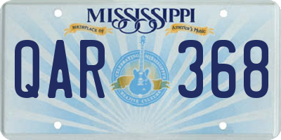 MS license plate QAR368