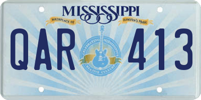 MS license plate QAR413