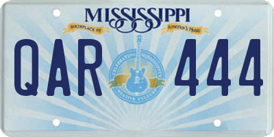 MS license plate QAR444
