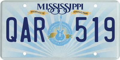MS license plate QAR519