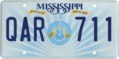 MS license plate QAR711