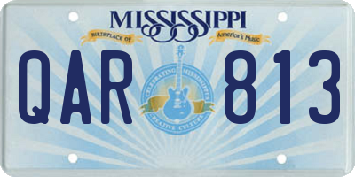 MS license plate QAR813