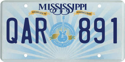 MS license plate QAR891