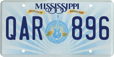 MS license plate QAR896