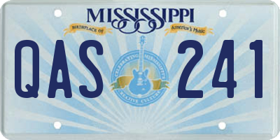 MS license plate QAS241