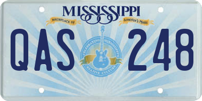 MS license plate QAS248