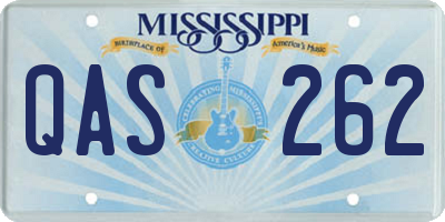 MS license plate QAS262