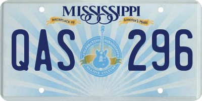 MS license plate QAS296