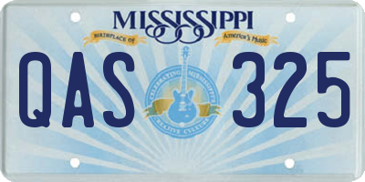 MS license plate QAS325