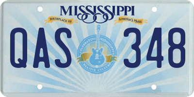 MS license plate QAS348