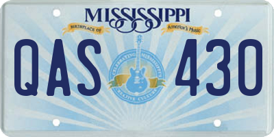 MS license plate QAS430