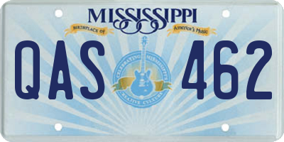 MS license plate QAS462