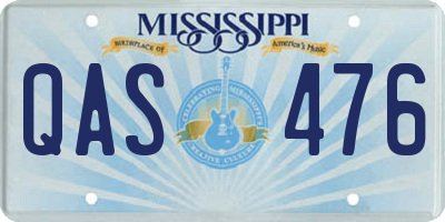 MS license plate QAS476