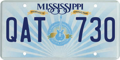 MS license plate QAT730